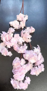 Fir decorativ cu flori de cireș roz pudrat – ramură artificială pentru decor floral